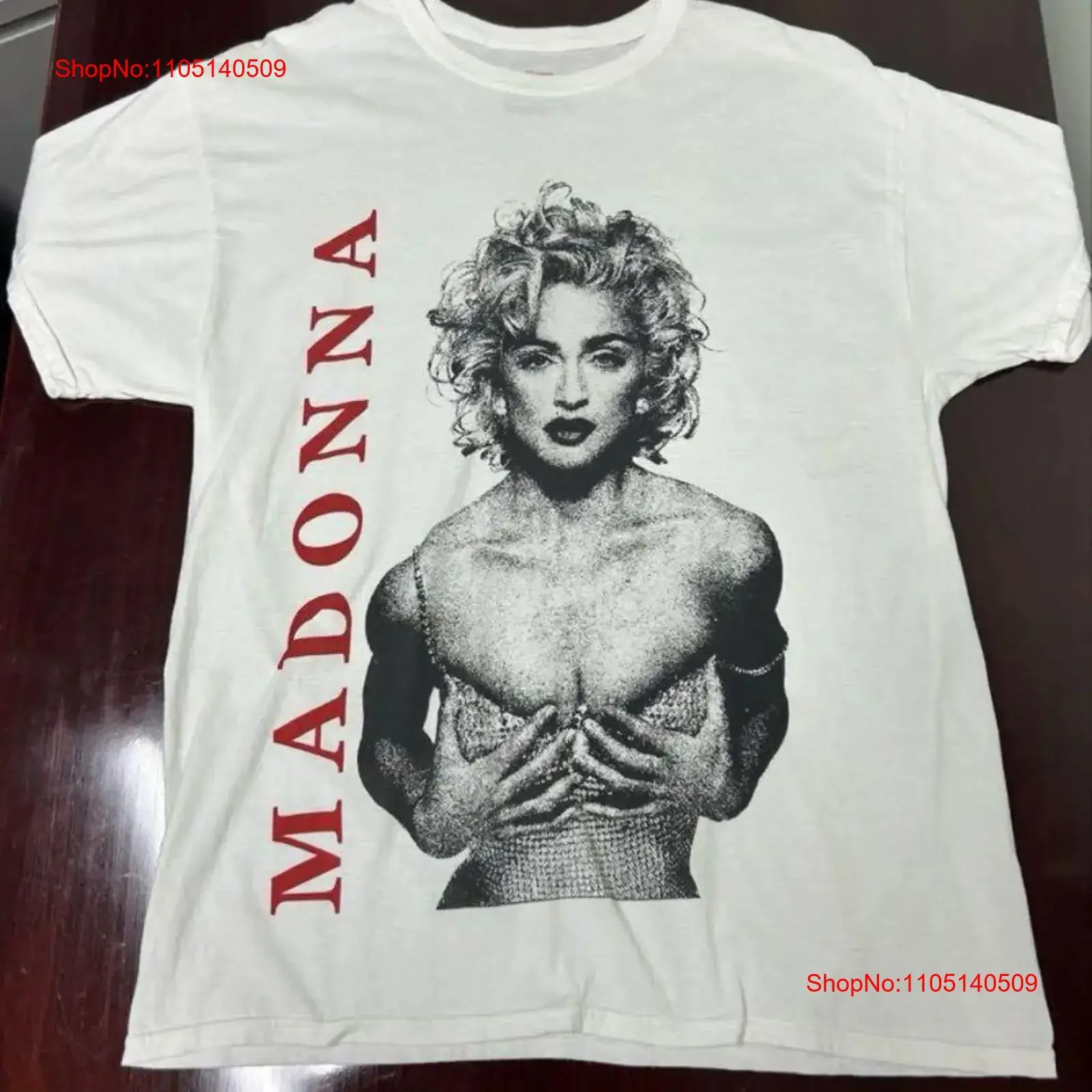 

Белая футболка Madonna с редким дизайном в классическом стиле для мужчин и женщин vtg S 5XL NH16847 винтажная стираная дышащая слегка уличная одежда мягкая