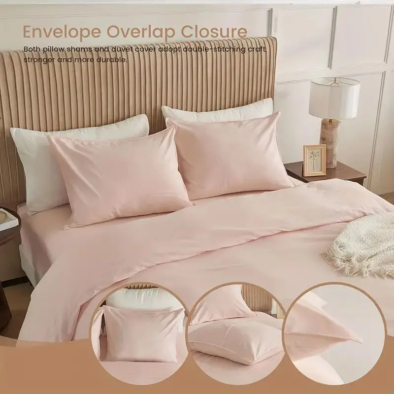 

Serta Simply Clean Pleated Duvet Cover King Size, 3-Piece Set with 2 Pillow Shams, Wrinkle-Resistant, Easy Care, Hotel Luxury Be