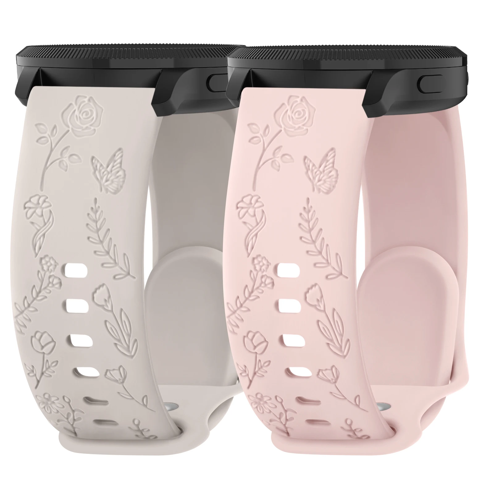 20 mm Silikonarmband für Garmin Vivoactive 5/3/Luxe/Sport Venu/Venu 2Plus/Sq/Sq Music Approach S40/S12 Forerunner 55/645/245 Band