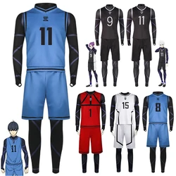 Anime Blue Lock Cosplay Costume Football Jersey Team Uniforms Isagi Yoichi Bachira Meguru Mikage Reo Nagi Sports Wear Suits