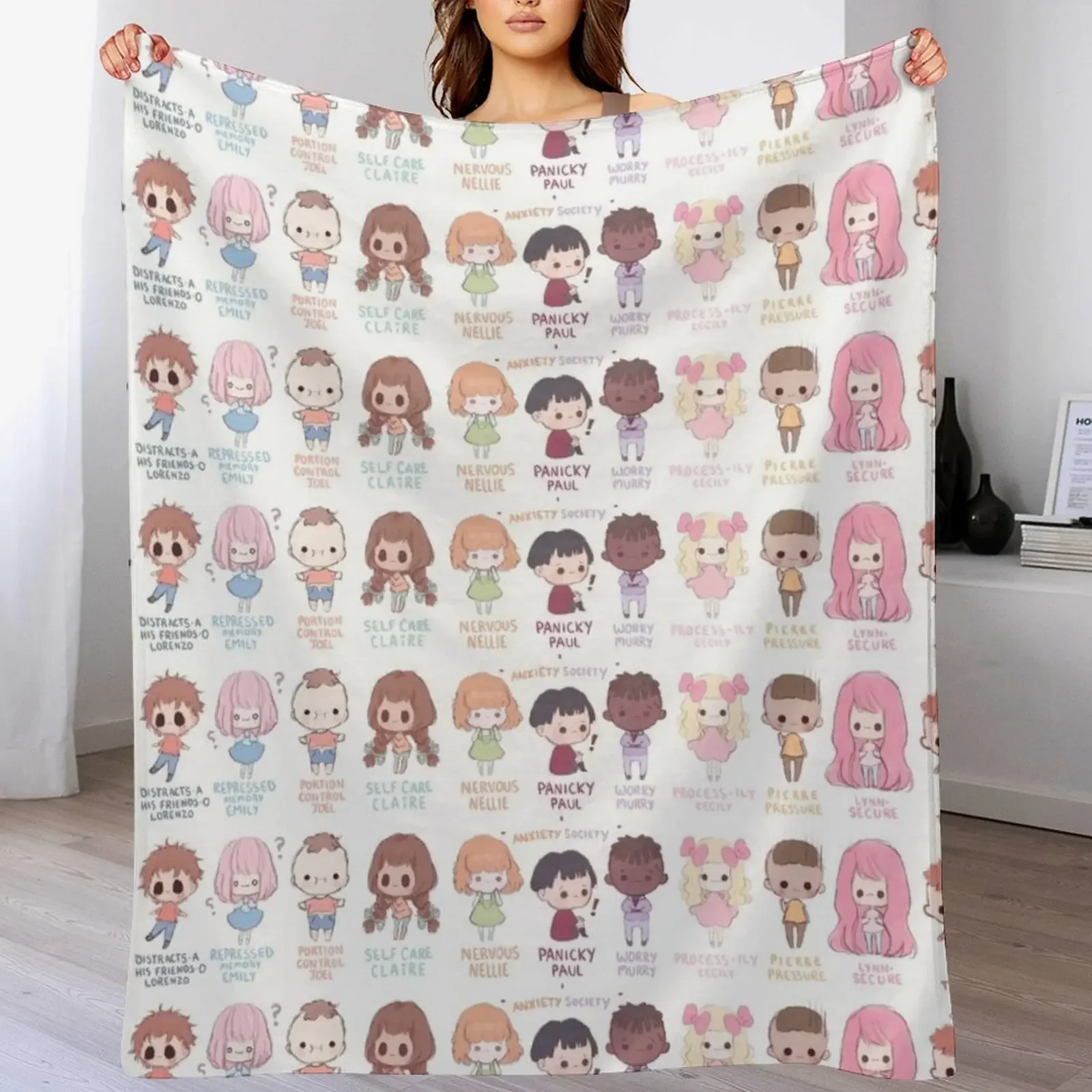 New Mr. Frond's Therapy Dolls Throw Blanket Modern Design Soft Blanket for Home Decor