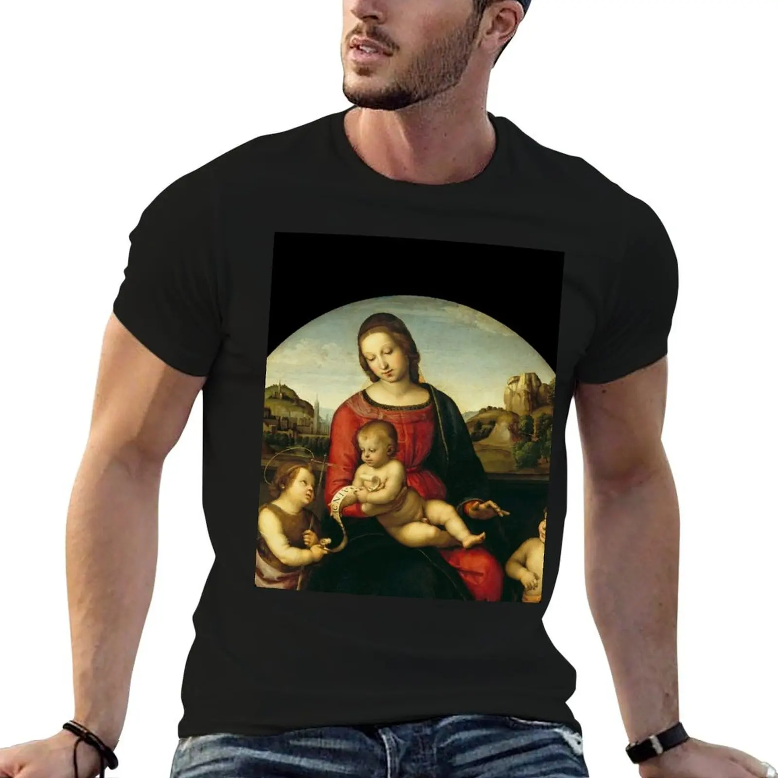 

brand by for high Madonna shirts luxury T-Shirt t shirts child Italian g man painting man t Raphal men quality