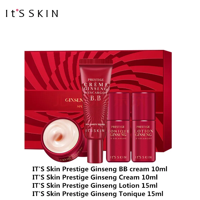 IT'S Skin Ginsing Prestige Creme D'escargot BB Cream Trail Set sbiancante correttore Natural Nude Make Up idratante lumaca CC