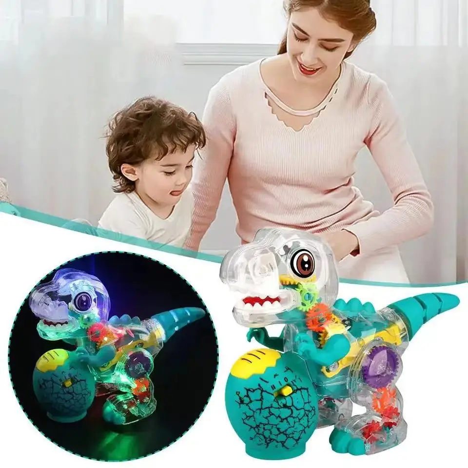 

Dinosaur Crawling Toy Electronic Light Sound Electric Gear Montessori Sensory Interactive Toys For Kids Educational Toy Gifts