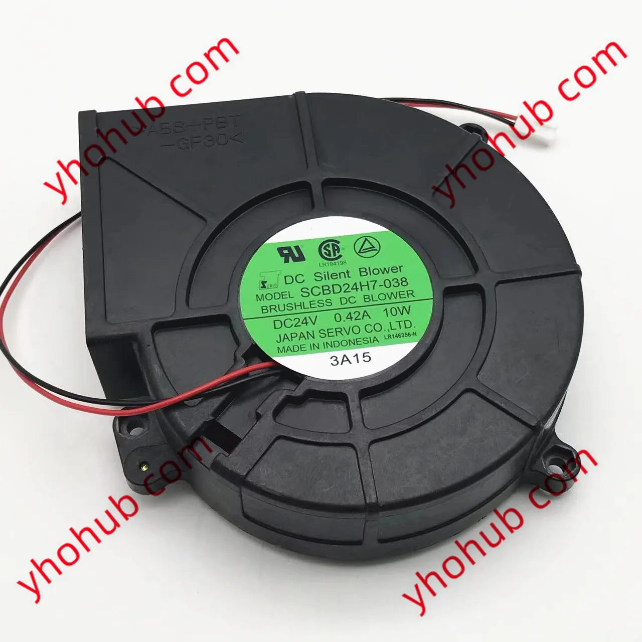 

SERVO SCBD24H7-038 DC 24V 0.42A 120x120x32mm 2-Wire Server Cooling Fan