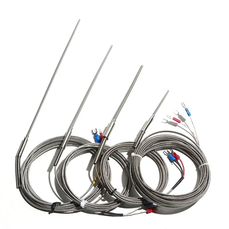 2M Armored K-Type Thermocouple Temperature Sensor WRNK-191 Bendable Sensor Wire 1mm/2mm/3mm Armor Diameter