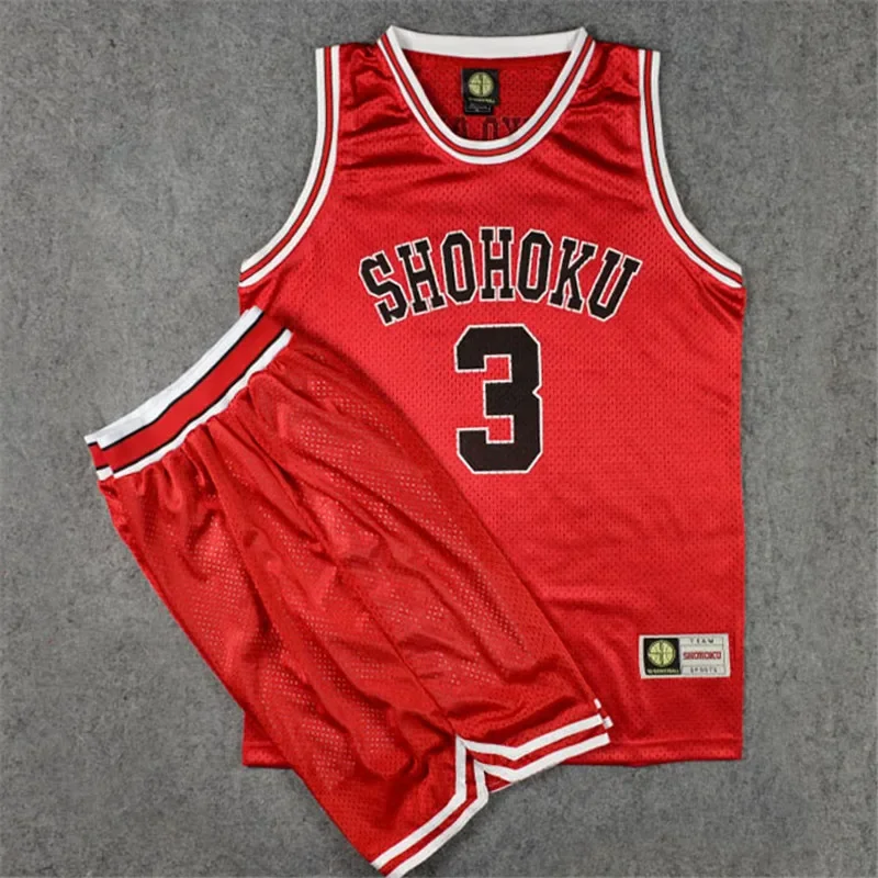 Disfraces de cosplay de Anime Slam Dunk, jersey del equipo de baloncesto Shohoku, Sakura AGI, Hanamichi, Rukawa, ropa deportiva, uniforme escolar se