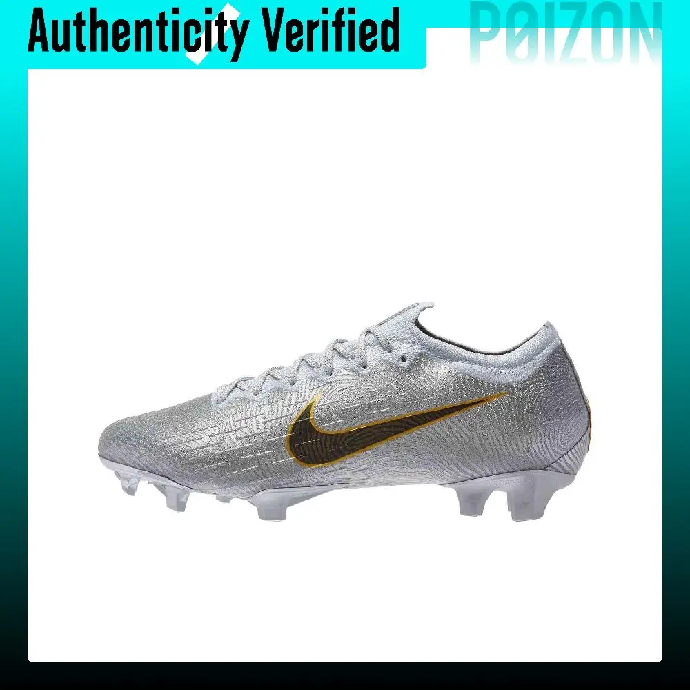 Zapatos de fútbol Nike Mercurial Vapor 12 FG para terreno firme, césped natural, antideslizantes, resistentes a la abrasión, color plateado para hombre BQ4657-001