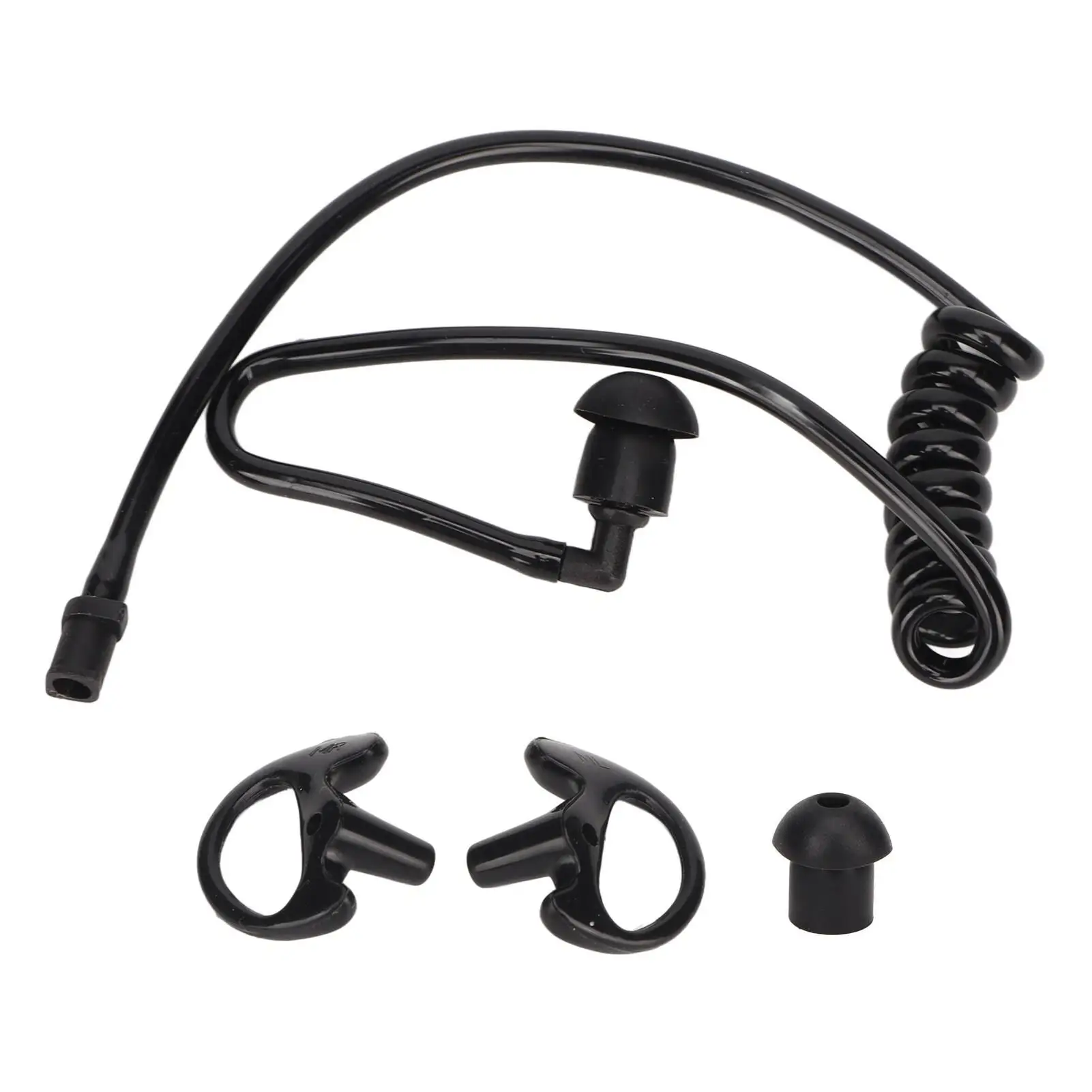 Coiled Acoustic Tube Earpiece Replacement Mic for 2-Way Radio Headsets - Compatible with for motorola , for kenwood , for icom