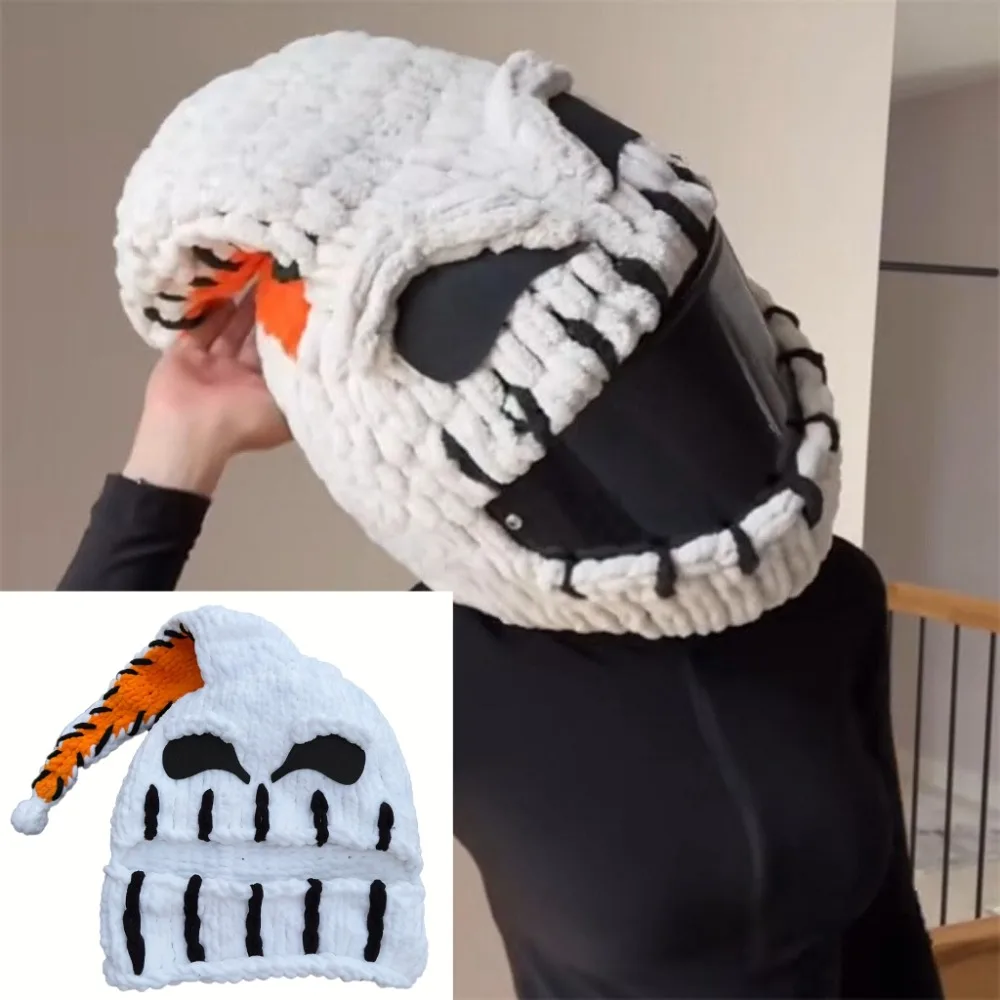 Funda cubrecascos de moto esponjosa estilo demonio cartoon - imagen 4