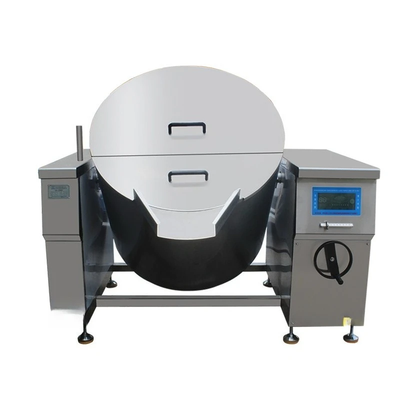 Large soup cooking pot, tilting electromagnetic soup stove, manual swing large pot stove, cooking meat pot