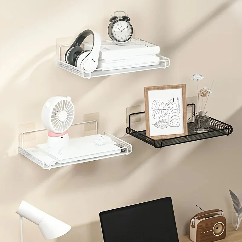 Wall Mount Router Shelf No Drill WiFi Router Storage Box Self Adhesive TV Set Top Box Holder Living Room Cable Organizer