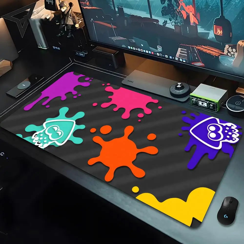 Game Splatoons Mouse Pad Simplicity 80x40cm XL Lockedge Office Computer Desk Mat Table Keyboard Big Mouse Pad