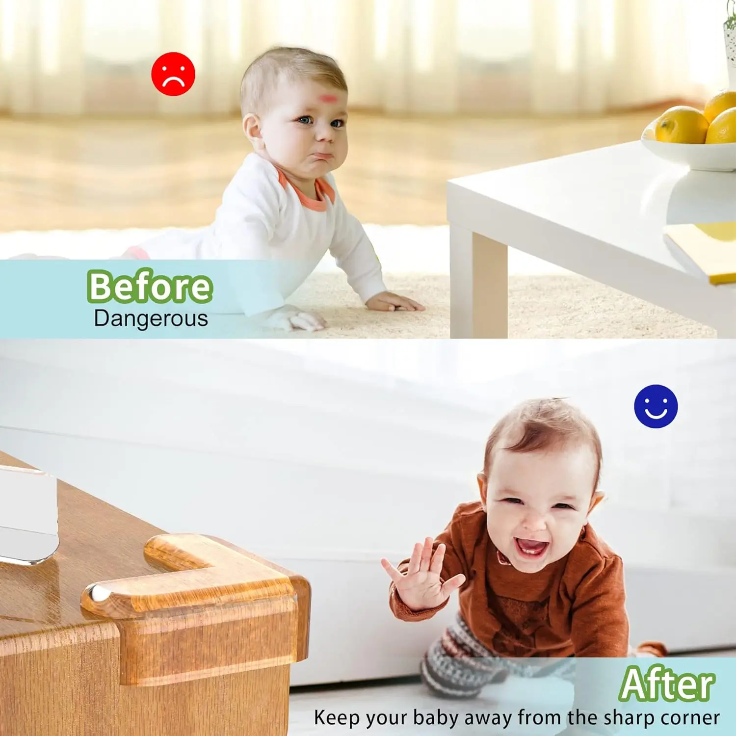 سلامة الطفل سيليكون واقي زوايا الطاولة الأثاث حافة غطاء للحماية شفافة الأطفال المضادة للتصادم حافة الحرس #3