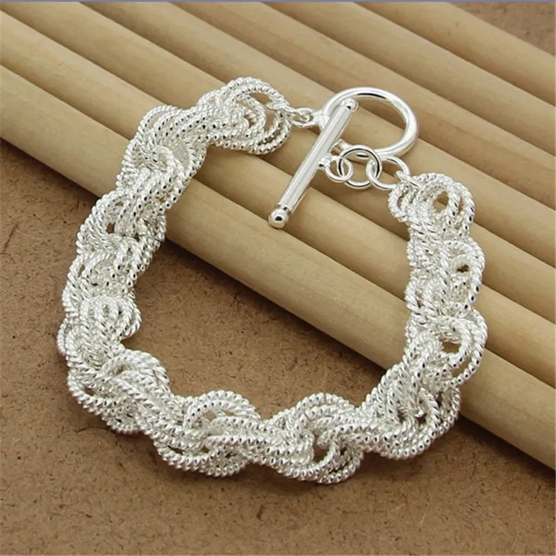 

Brand Design 925 Sterling Silver Charm Bracelet Exquisite Jewelry Silver For Women Gift Party