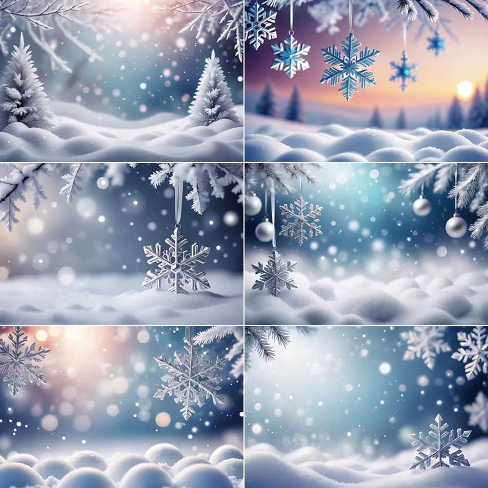 

MOON.QG Christmas New Year Photography Backdrop Winter Snow Fireworks Photozone Background Children Studio Photocall Accessories