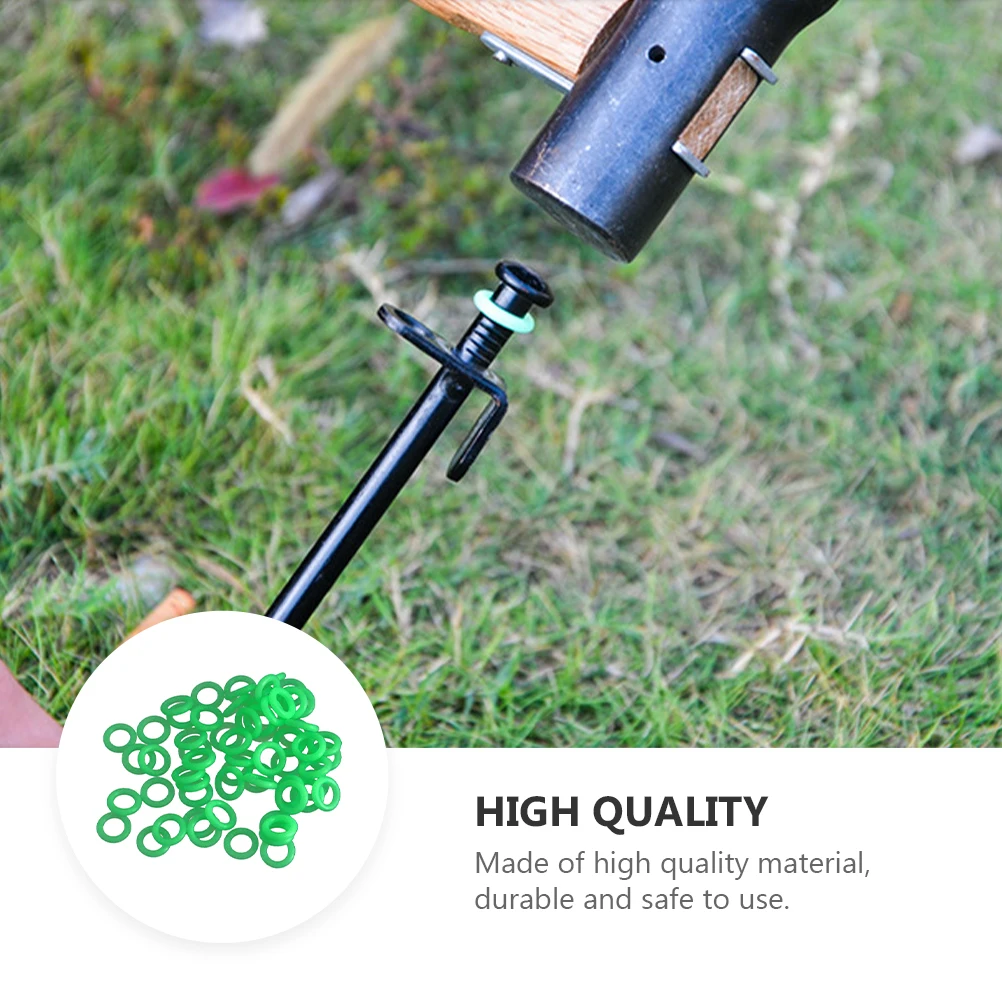 

100 pcs Tent Peg Ring Camping Outdoor Fluorescent Stake Accessories Safe Visible Night Durable Convenient Travel