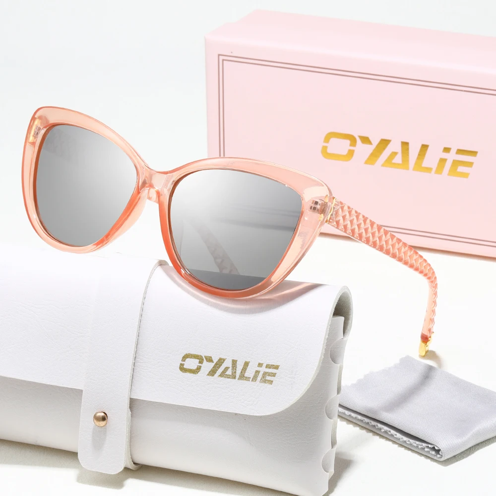 Stilvolle und Coole Cat-Eye Sonnenbrille mit Mehrfarbigen Luxus-Akzenten, Leichte und UV-Schützende Damen-Sonnenbrille