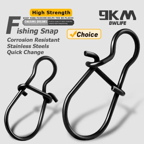 Broches de pesca Duo Lock, 25 ~ 100 Uds., Clips de pesca, mosquetones, giratorios de pesca, aparejos de pesca de cambio rápido para agua salada