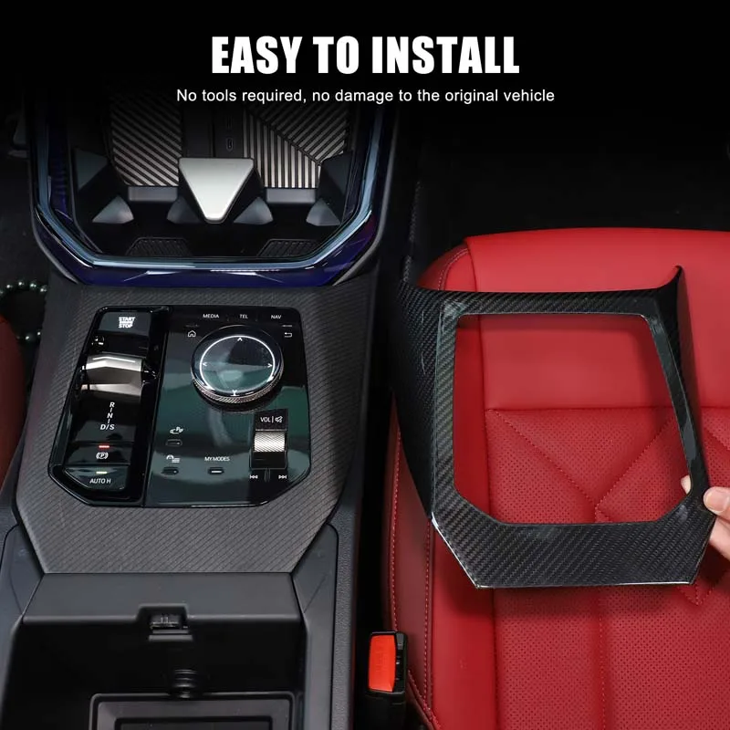 

1Pcs Real carbon fiber For BMW X3 G45 2025+ car center control gear panel frame decorative sticker car accessories