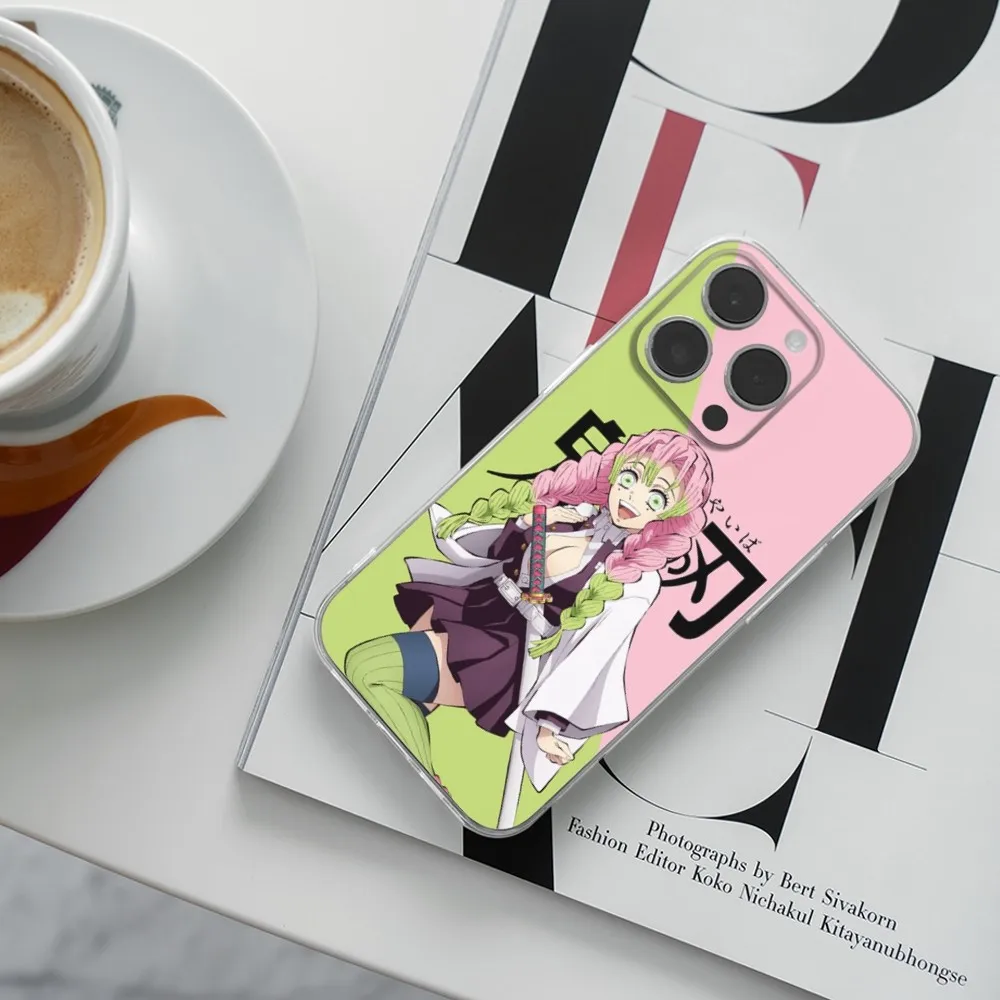 D-Demon anime Slayer Phone Case For iPhone 16,15,14,13,12,11 Plus,Pro,Max,XR,XS,X,7,8 Plus,SE,Mini Transparent soft shell