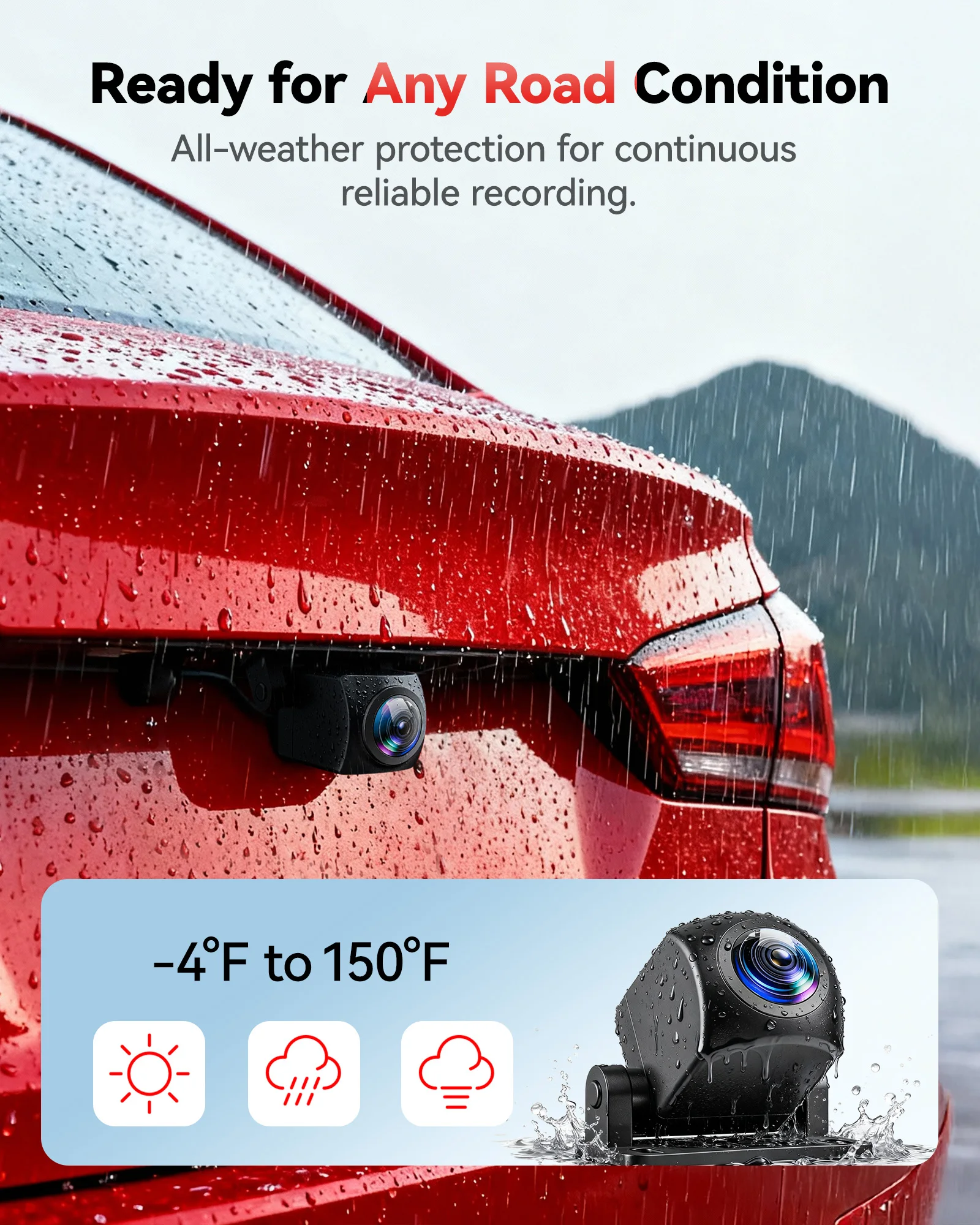 REDTIGER F7N Dash Camera Front and Rear 4k Dash Cam  Drive Recorder for WiFi GPS Car Dvr for 24H Parking Mode Black Box for Car