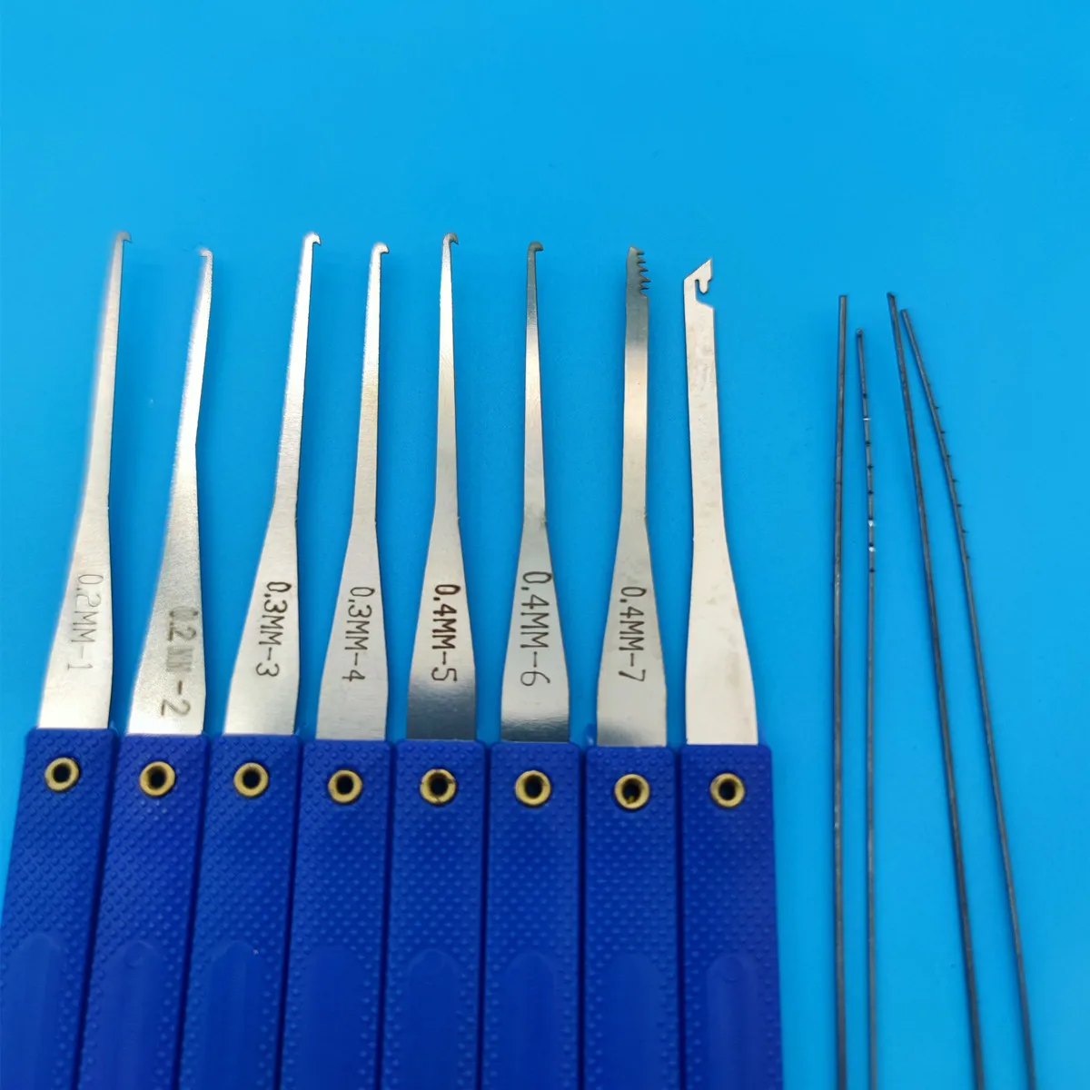 12pcs/lot Locksmith Broken Key Extracter Set Klom Blue 12pcs Extracter Tools And Huk Black Extractor Tools