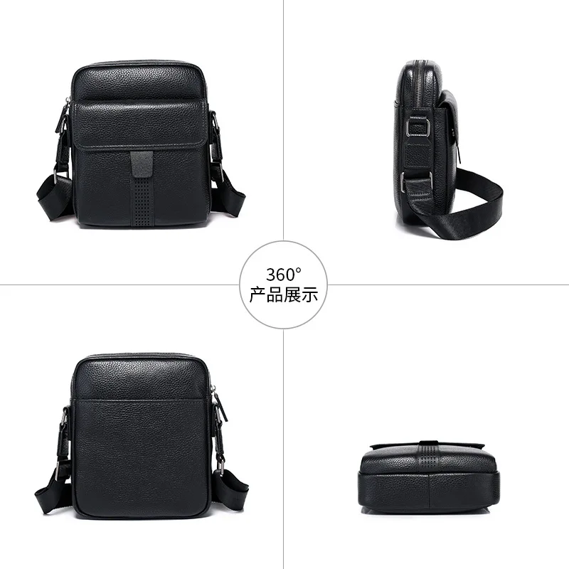 حقيبة ساعي أصلية حقائب جلدية للرجال مربعة متعددة الوظائف كتف راقية كاجوال للرجال ماركة كروس فاخرة