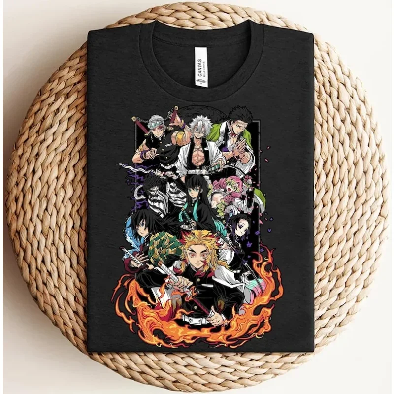 

2025 футболки Demon Slayer Hashira Rengoku Sanemi Muichiro Gyomei Uzui Shinobut Shirt