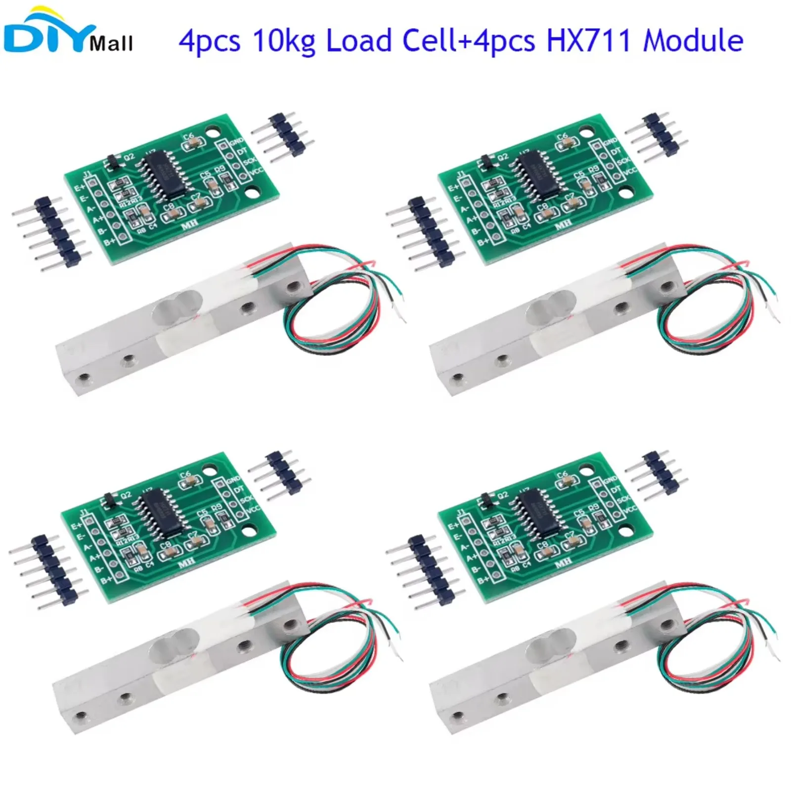 HX711 AD Module with 10kg Load Cell Digital Portable Electronic Kitchen Scale Weight Weighing Sensor YZC-133 for Arduino Raspber