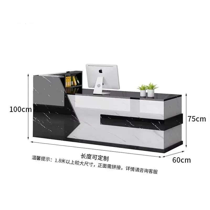 

Modern Simple Luxury Desk Office Hair Reception Salon Reception Desk Professional Beauty Mostrador Recepcion Office Furniture