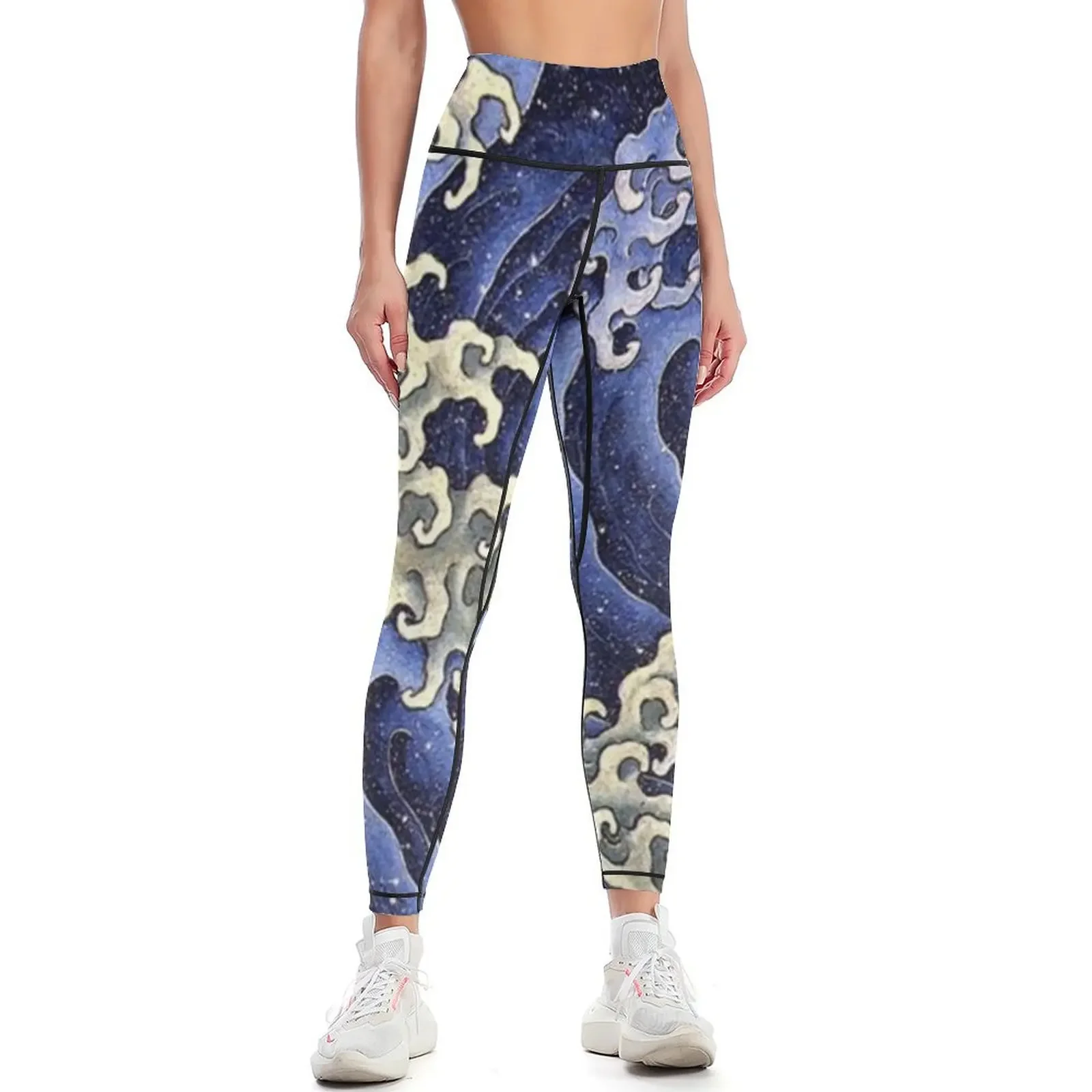 

Favourite Artist - Masculine Wave - Katsushika Hokusai Leggings Sportswear woman gym sport pants gym pants Womens Leggings