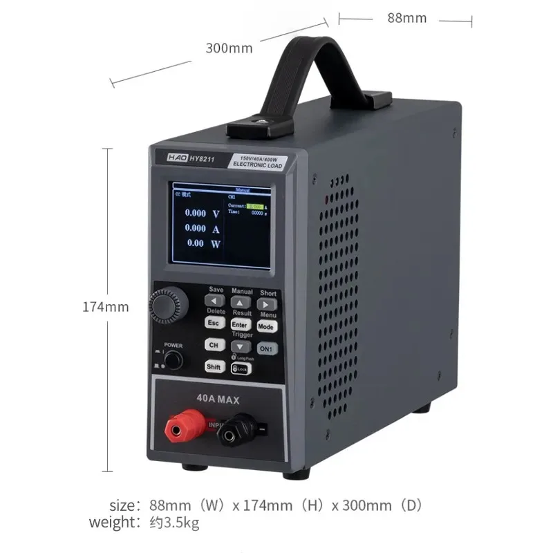 150V 40A Programmable DC Electronic Load Tester Battery Capacity Internal Resistance Discharge Measurement 400W