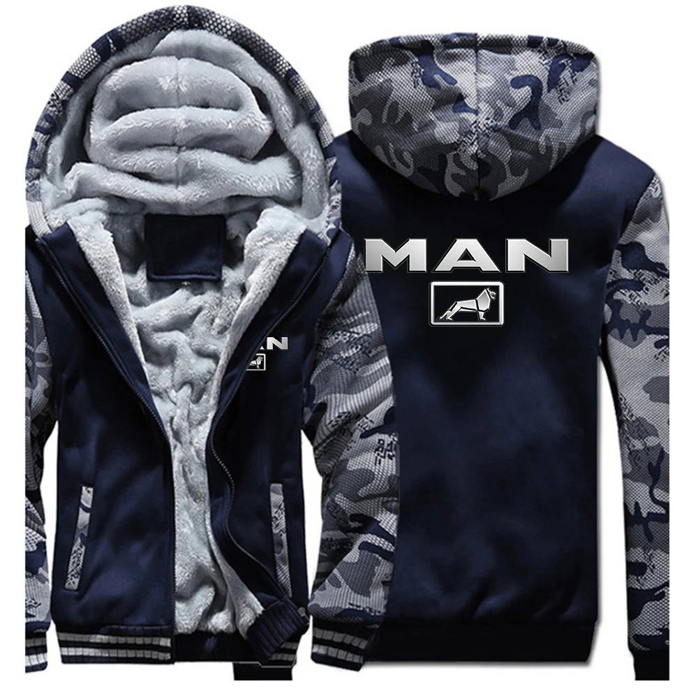 Truck man Men Autumn Winter Cotton Hoodies Warm Casual Comfortable Padded Thickened Down Jacket New Double-Sided Coat view 3