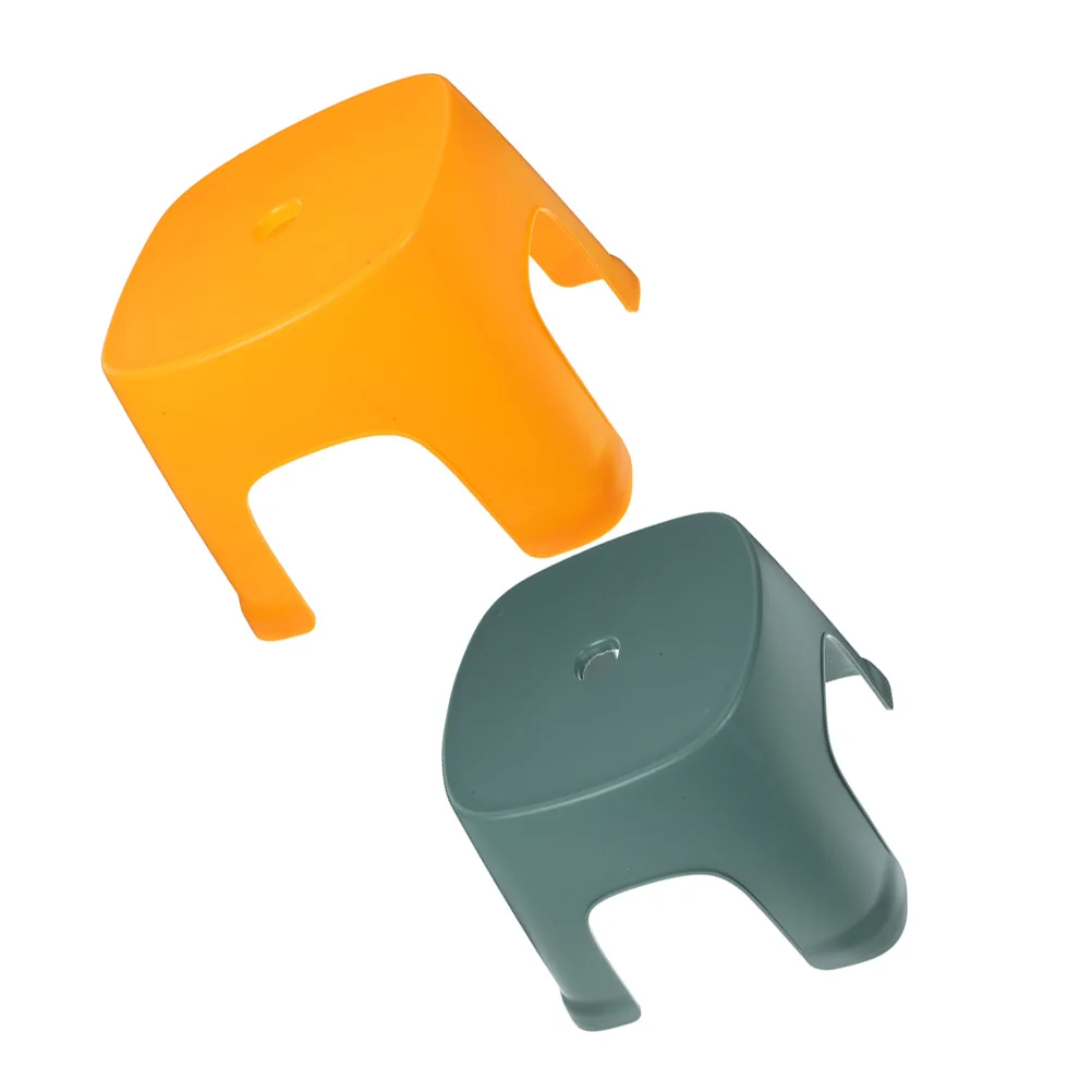 2 قطعة مقعد قدم بلاستيكي غير قابل للانزلاق مقعد متعدد الاستخدامات للحمام وغرفة المعيشة تصميم مضاد للانزلاق خفيف الوزن وسهل التخزين #4