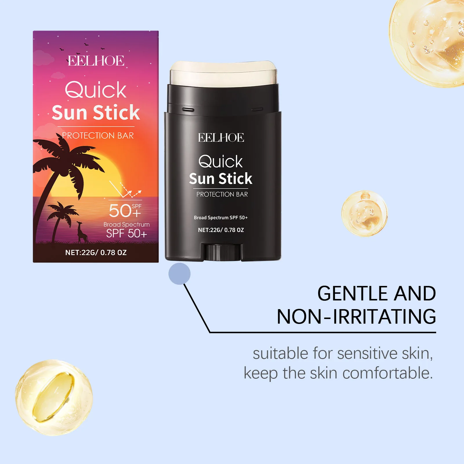 

Eelhoe Centella Sunscreen Stick Even Skin Tone No Sticky For Dry Oily Deep Moisturizing Full Coverage Sun Block Protective Cream