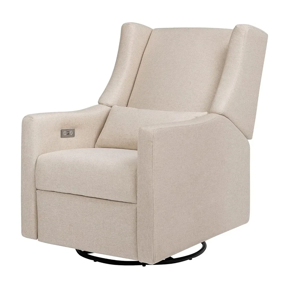 Electronic Power Recliner and Swivel Glider with USB Port in Performance Beach Eco-Weave, Water Repellent, Recliner