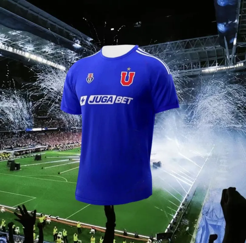 2025 New University De Chile Home Jersey 3D Printed T-shirt Comfortable and Breathable Outdoor Sports Short Sleeved Top