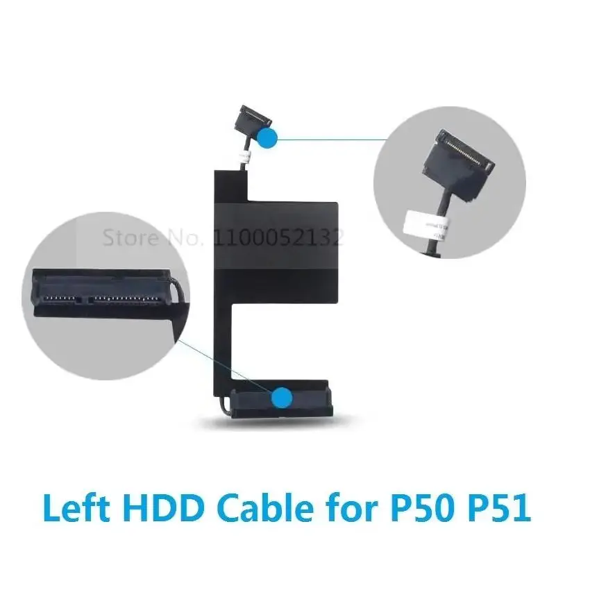 

Replacement 2.5 SATA SSD HDD Hard Drive Left Right Cable Connector Caddy Tray Bracket Holder for Lenovo ThinkPad P50 P51 Series