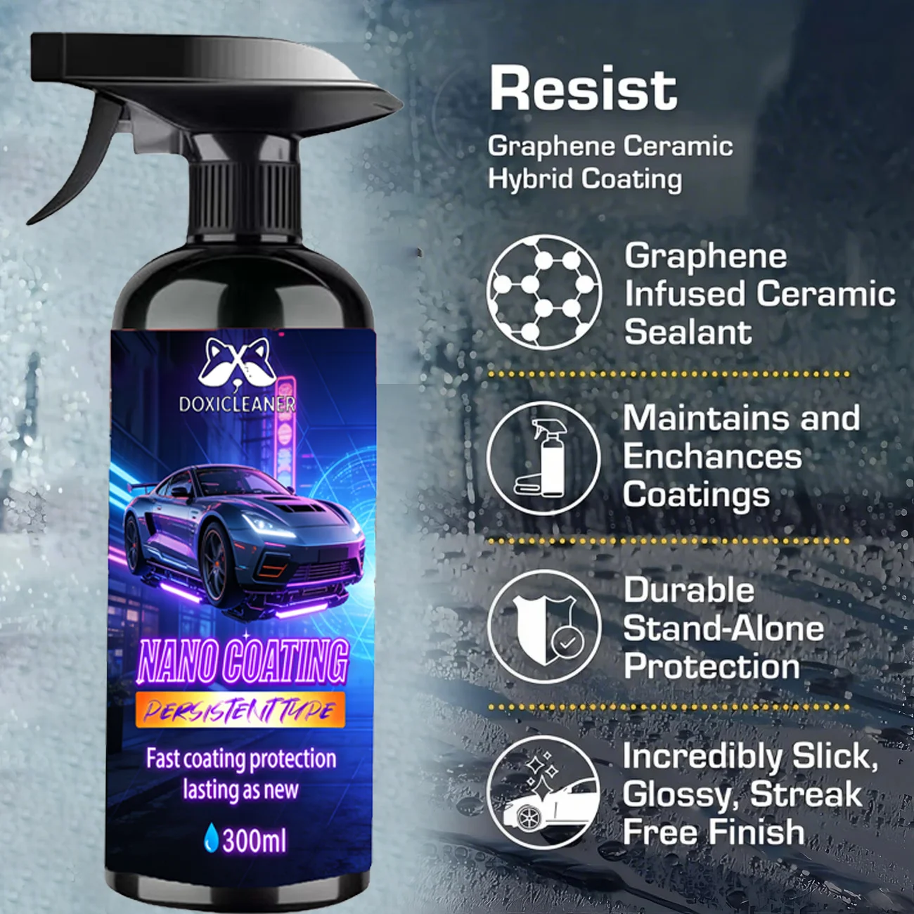 3 in 1 Car Ceramic Nano Coating | Durable Waterproof Layer Polishing Paint Wax, Car Coating Liquid, Car Coating Sp, Car Beauty