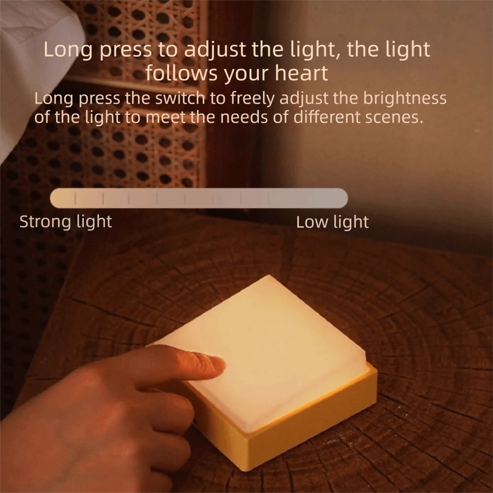 

Stepless Dimming Night Light Eye Protection USB Charging Desk Lamp White Yellow Design Magnetic Suction Bedside Light
