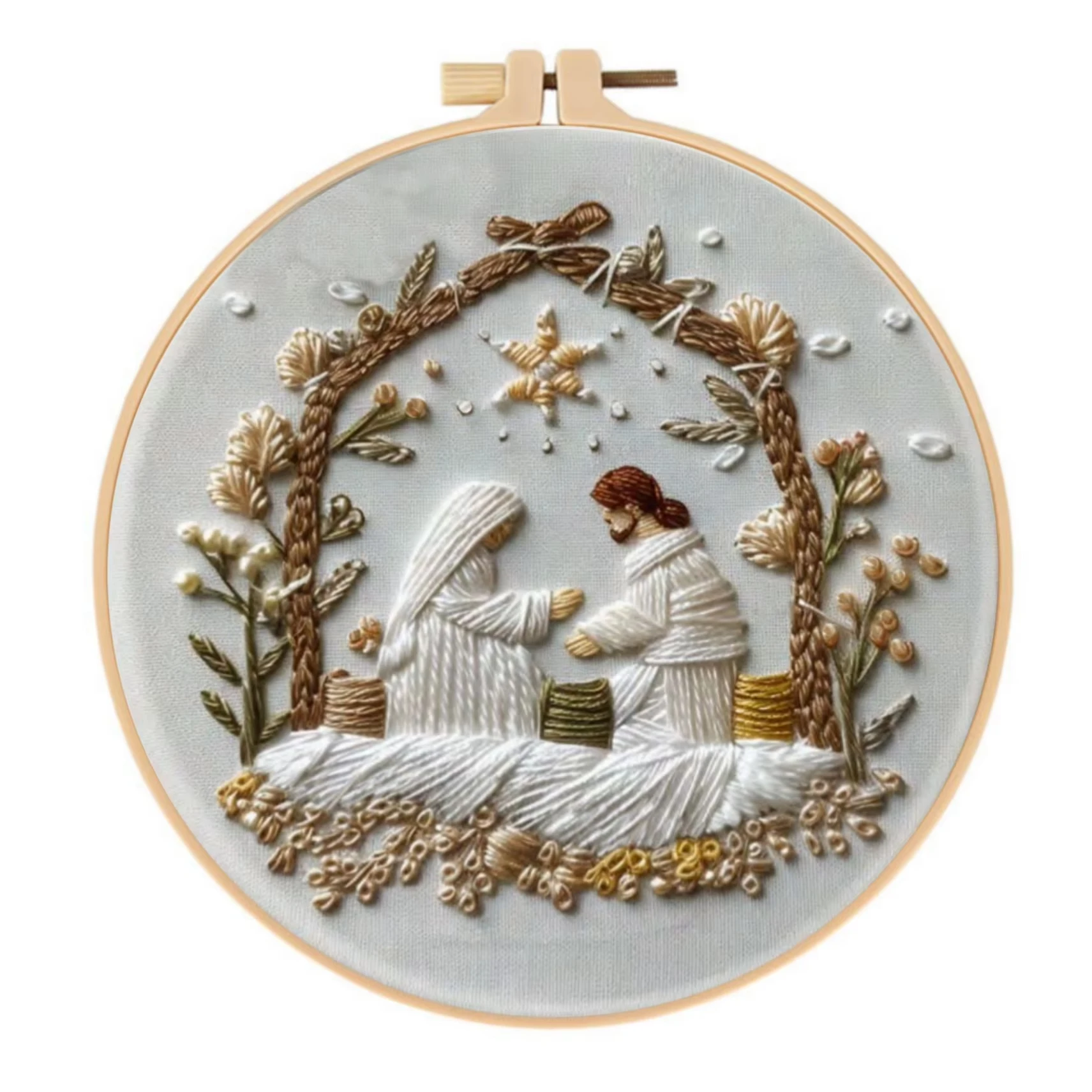 Jesus Birth Christmas Embroide - Embroidery Jesus ulasan dan harga