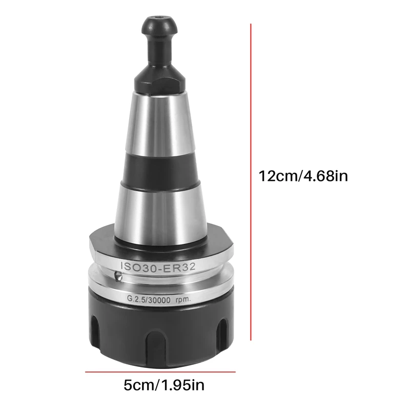 Balance Chuck ISO30 ER32 50L Balance Collet Lathe Chuck G2.5 30000RPM CNC Tool Holder Stainless Steel