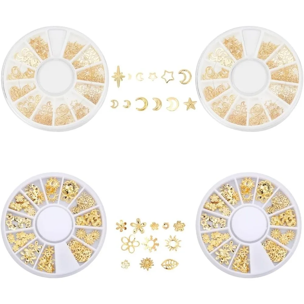 4 Boxes Star Moon Sun Snowflake Resin Filler Charms Brass Epoxy Resin Supplies Cosmos Themed Epoxy Resin Fillers making kit