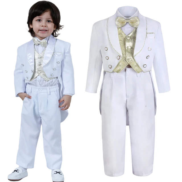 Toddler Boy Gentleman Outfit Wedding Tuxedo Children s Suit Boy Christening Baby Aliexpress