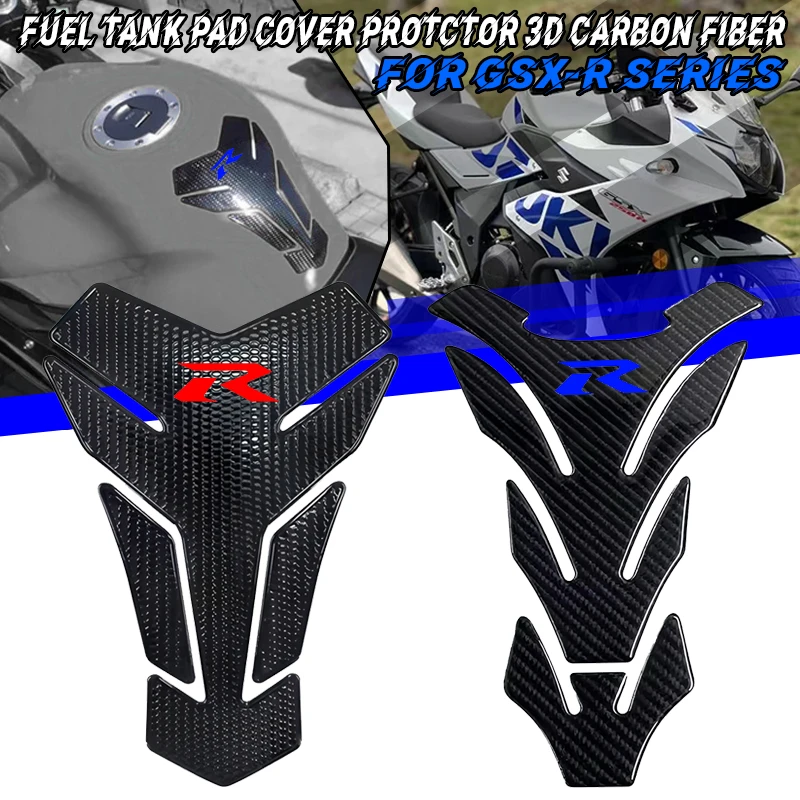For Suzuki GSX-R GSXR 750 600 1000 1100 GSX1300R Fuel Tank Pad Sticker Gas Oil Grip 3D Motorcycle Carbon Fiber Protector Decal ﻿