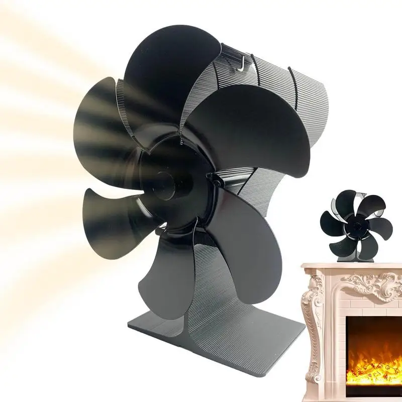 

Fireplace Fan Heat Powered 6 Leaves Circulating Warm Air Fireplace Fan Quiet Non Electric Thermoelectric Wood Stove Fan