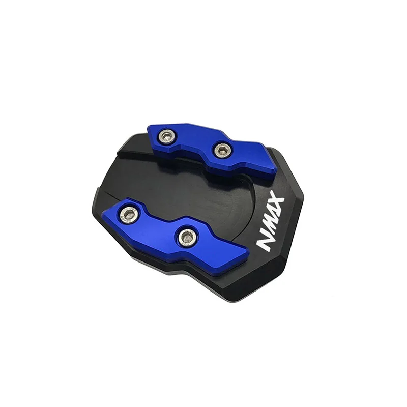 For Yamaha NMAX 125/150/155 V1-V2 2015-2024 Anti-Slip CNC Aluminum Alloy Oversize Pad Heavy Duty Motorcycle Kickstand Skid Plate