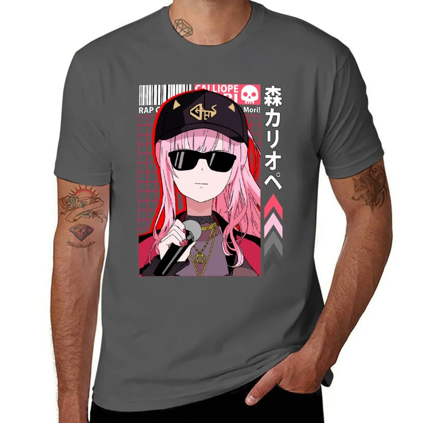 

Calliope Mori Rap Hololive EN T-Shirt anime tshirt t shirts with prints cotton t shirts high quality T-Shirt