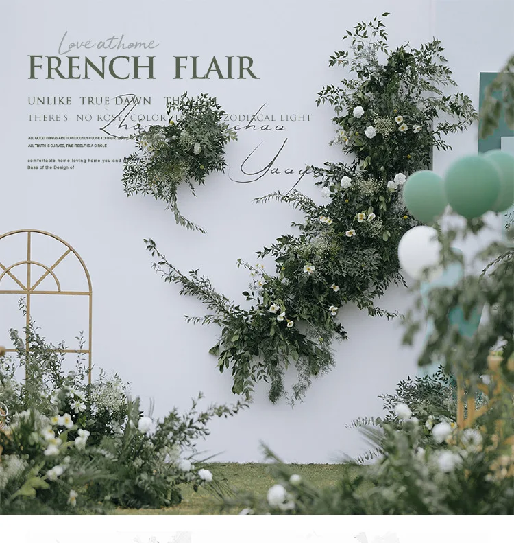 50-200CM Großhandel Künstliche Seidenblumenreihe für Hochzeits-Hintergrund, Bogen, Bühne, Hängende Blumenläufer, Kommerzielle Schaufenster-Dekoration – Detail 1